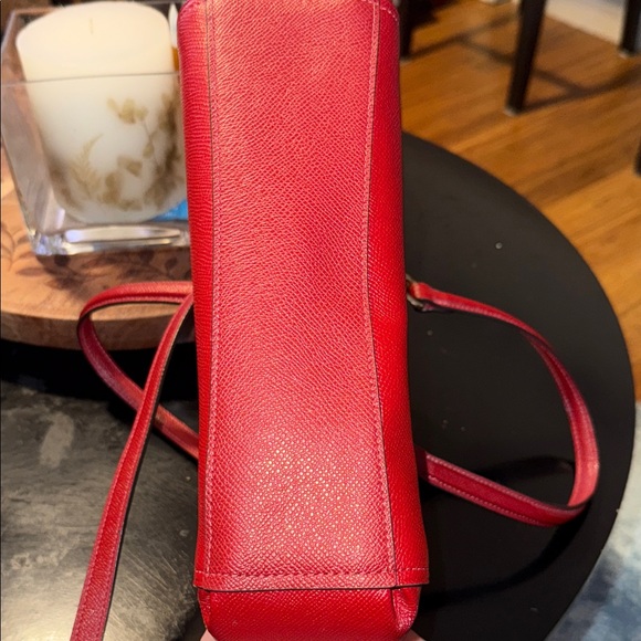 Coach Leather Satchel in Deep Wine Red with Gold Hardware - Picture 3 of 5